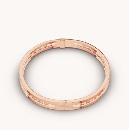 [Renovia Jewelry]ZERO 1 SPIRAL LOGO PINK GOLD BRACELET