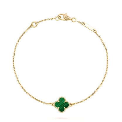 [Renovia Jewelry]CLOVER BRACELET MALACHITE 1 MOTIF