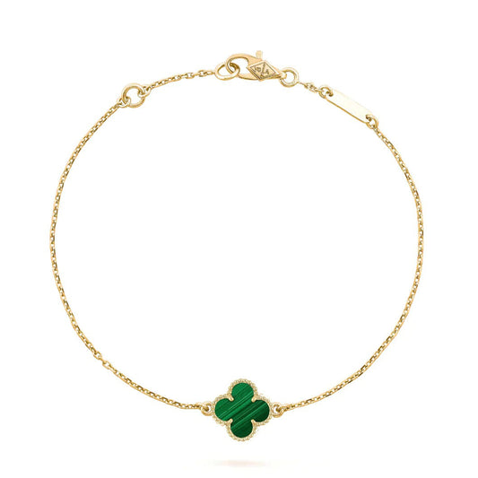 [Renovia Jewelry]CLOVER BRACELET MALACHITE 1 MOTIF