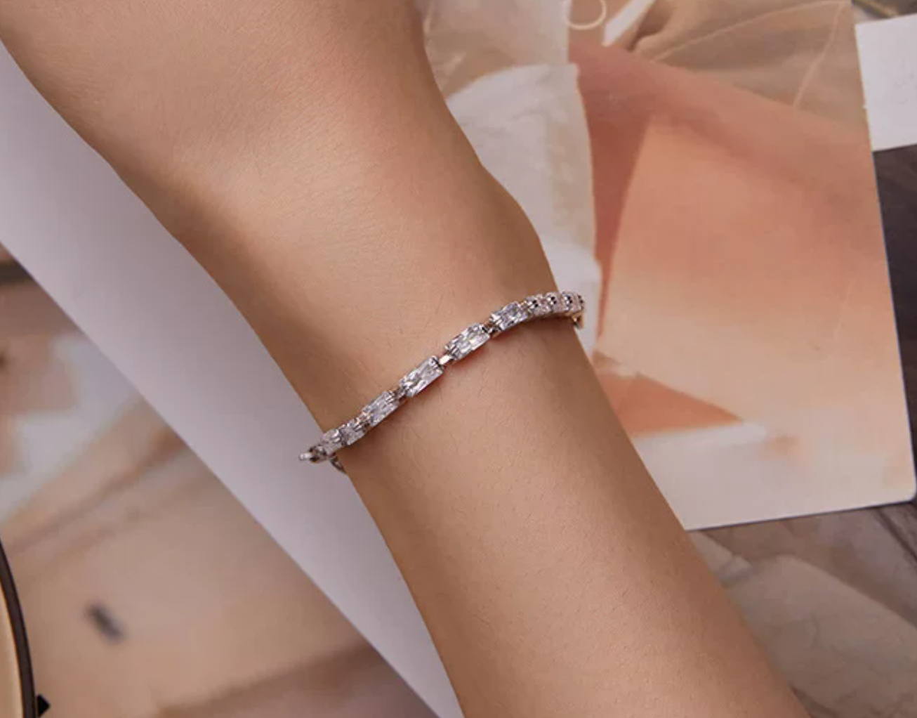 Platinum Zircon Bracelet