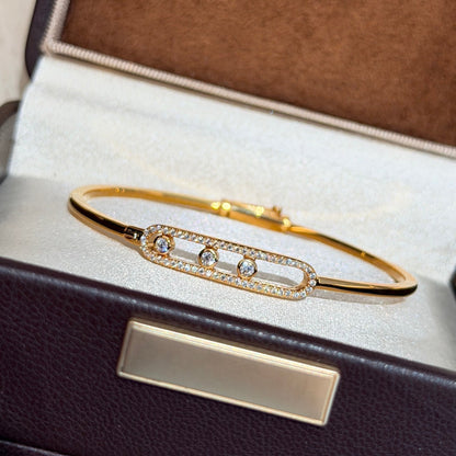 [Renovia Jewelry]Move Pavé Diamond Bangle Bracelet M