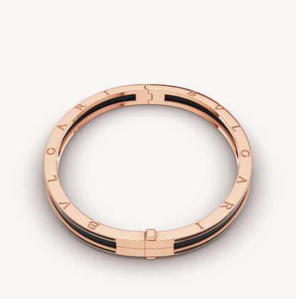[Renovia Jewelry]ZERO 1 PINK GOLD WITH MATTE BLACK CERAMIC BRACELET
