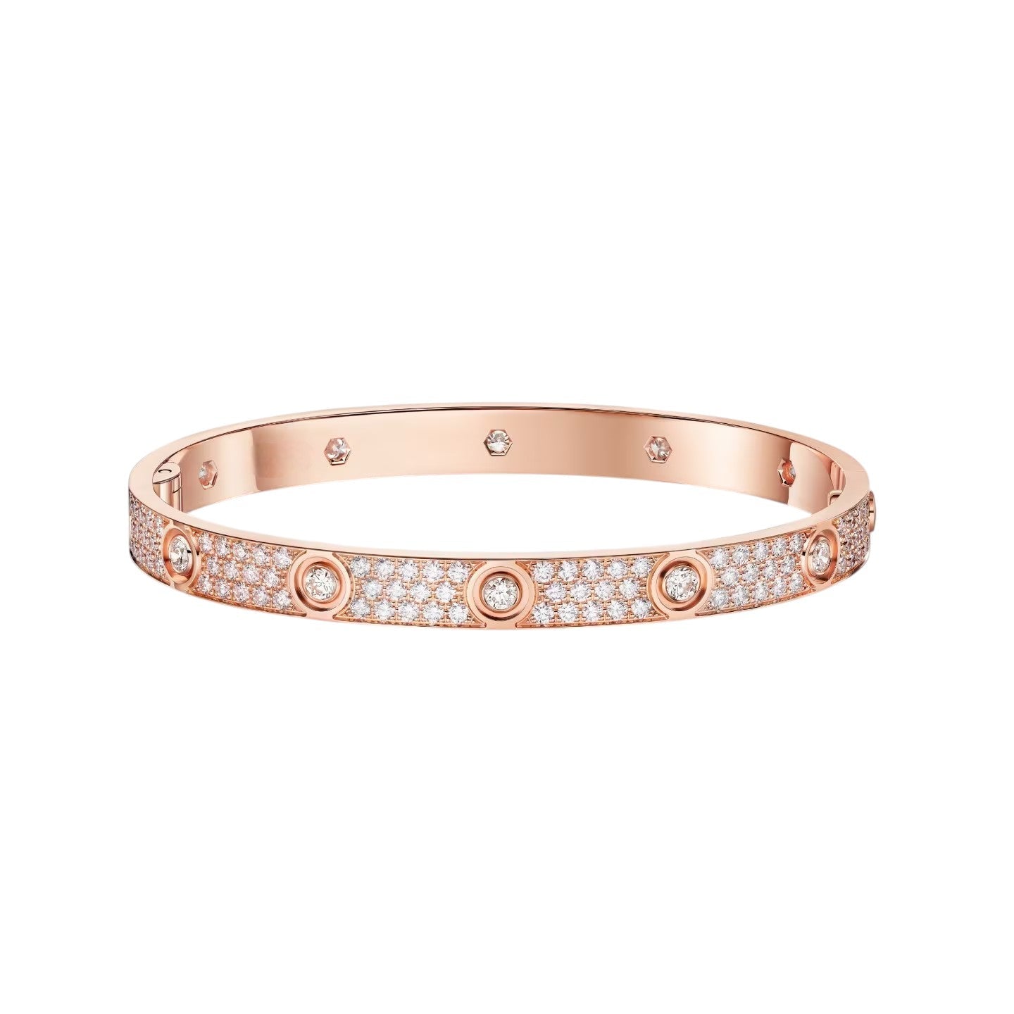 [Renovia Jewelry]LOVE BRACELET 6.1MM DIAMOND-PAVED 10 BIG DIAMONDS