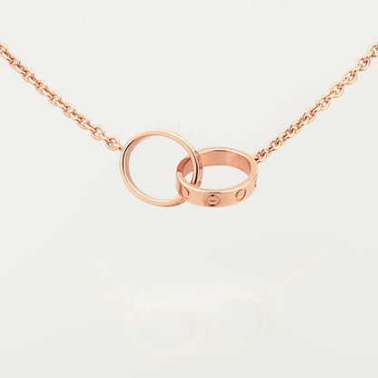 [Renovia Jewelry]LOVE DOUBLE RING NECKLACE