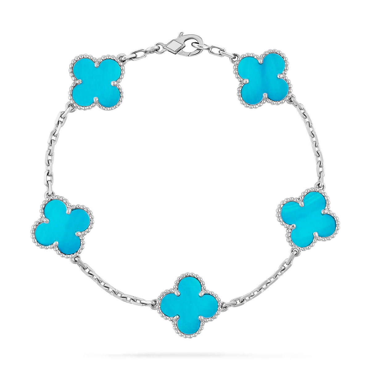 [Renovia Jewelry] CLOVER 5 MOTIF TURQUOISE BRACELET COLLECTION