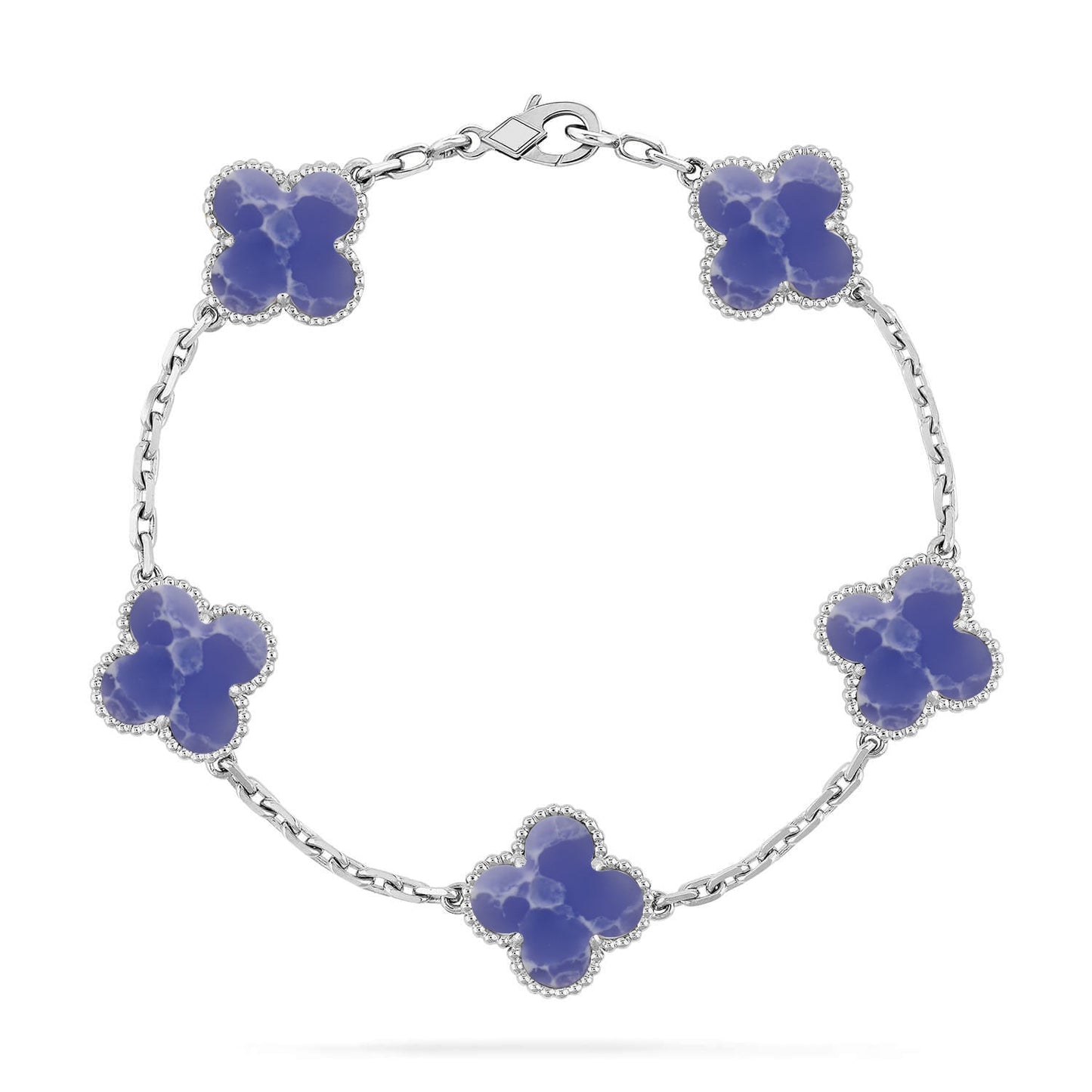 [Renovia Jewelry]CLOVER 5 MOTIF BLUE VEINS BRACELET COLLECTION