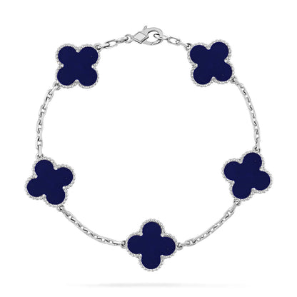 [Renovia Jewelry]CLOVER 5 MOTIF LAPIS LAZULI BRACELET COLLECTION