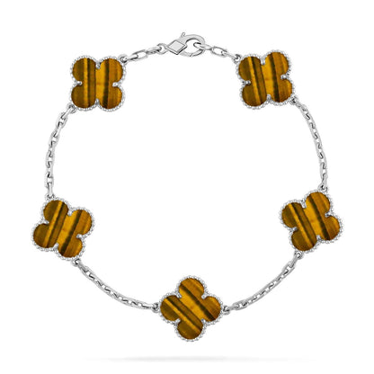 [Renovia Jewelry] CLOVER 5 MOTIFS TIGER EYE BRACELET COLLECTION