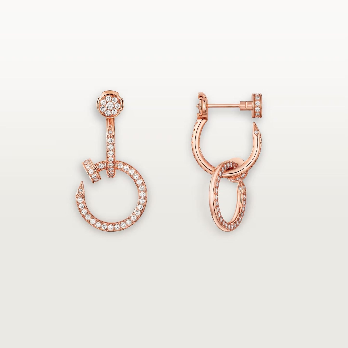 [Renovia Jewelry]JUSTE FULL DIAMOND DOUBLE EARRINGS