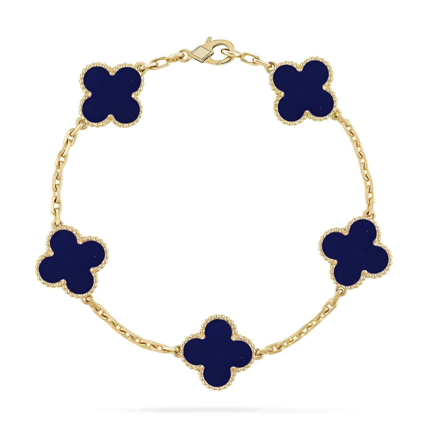[Renovia Jewelry]CLOVER 5 MOTIF LAPIS LAZULI BRACELET COLLECTION
