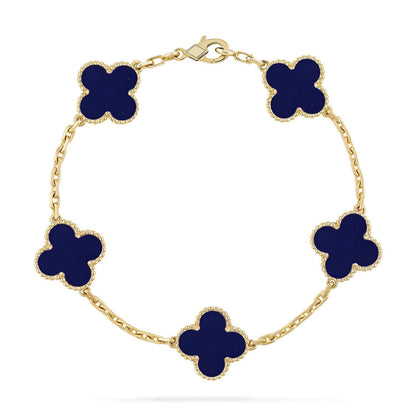 [Renovia Jewelry]CLOVER 5 MOTIF LAPIS LAZULI BRACELET COLLECTION