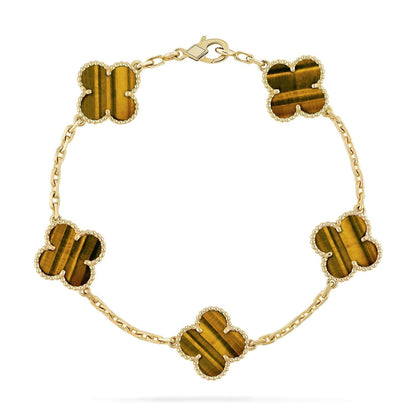 [Renovia Jewelry] CLOVER 5 MOTIFS TIGER EYE BRACELET COLLECTION
