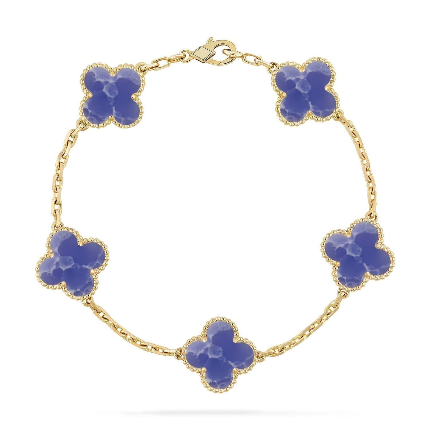 [Renovia Jewelry]CLOVER 5 MOTIF BLUE VEINS BRACELET COLLECTION
