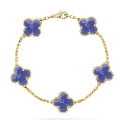 [Renovia Jewelry]CLOVER 5 MOTIF BLUE VEINS BRACELET COLLECTION