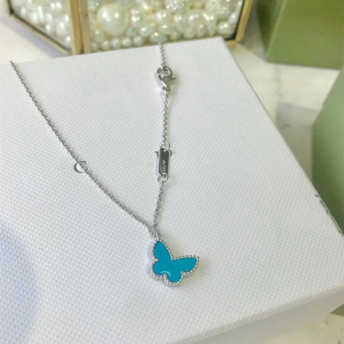 [Renovia Jewelry]BUTTERFLY TURQUOISE BUTTERFLY BRACELET SILVER