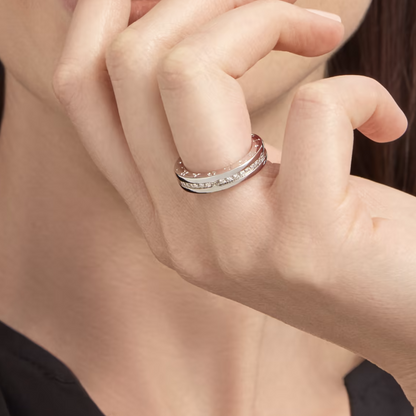 [Renovia Jewelry]ZERO 1 ONE-BAND PAVED DIAMONDS ON THE SPIRAL RING