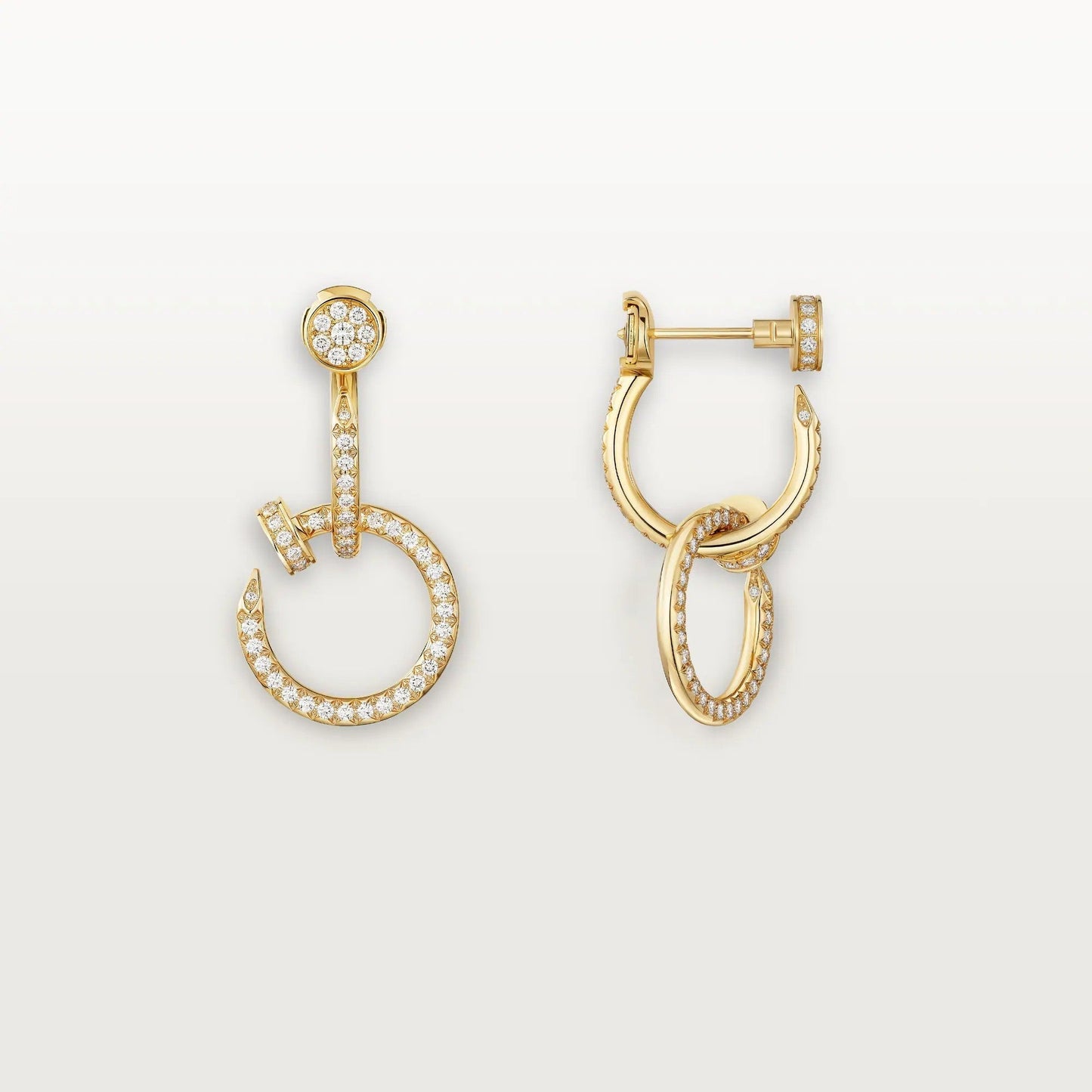 [Renovia Jewelry]JUSTE FULL DIAMOND DOUBLE EARRINGS