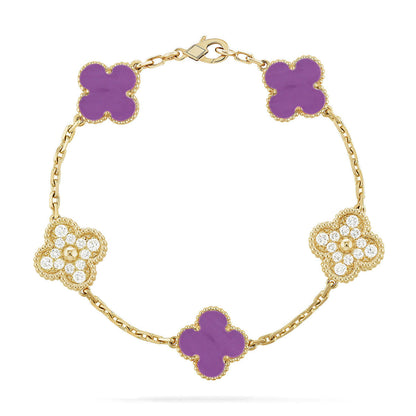 [Renovia Jewelry] CLOVER 5 MOTIF VIOLET BRACELET COLLECTION