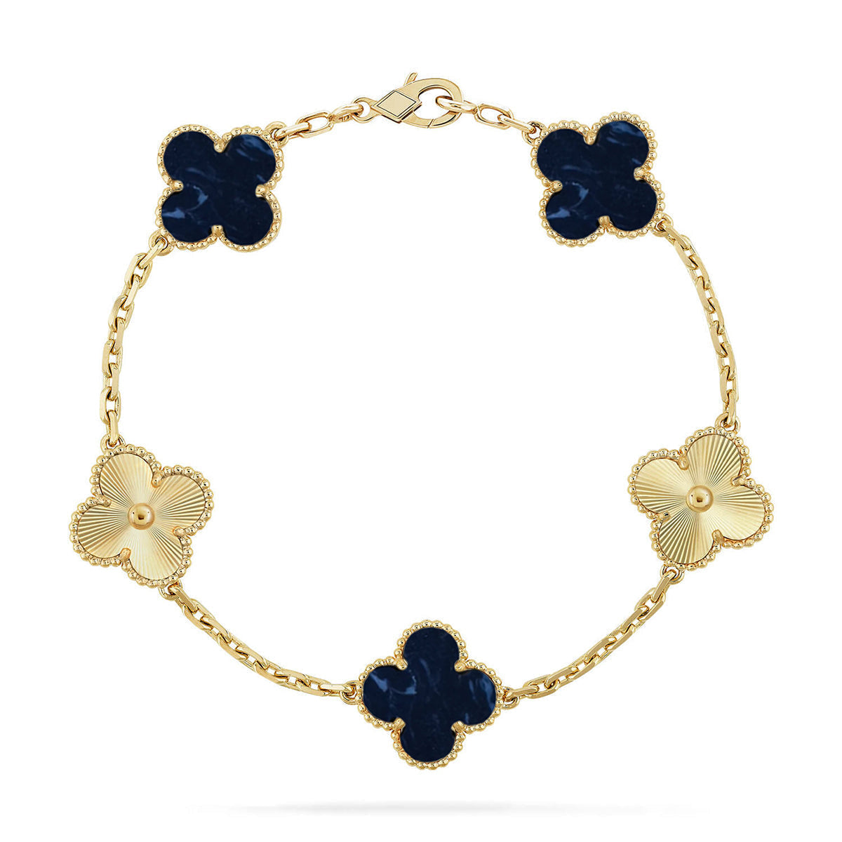 [Renovia Jewelry]CLOVER 5 MOTIF PIETERSITE BRACELET COLLECTION