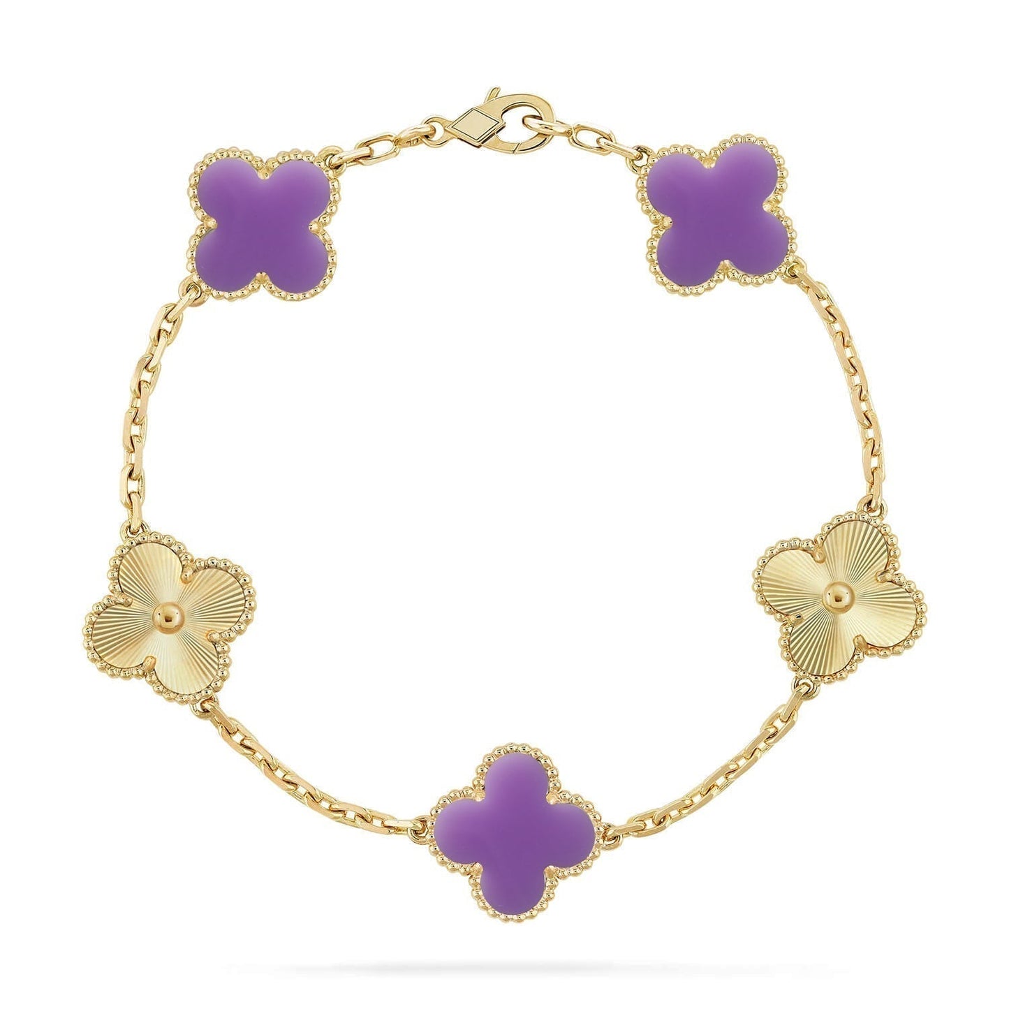 [Renovia Jewelry]CLOVER 5 MOTIF LIGHT PURPLE BRACELET COLLECTION