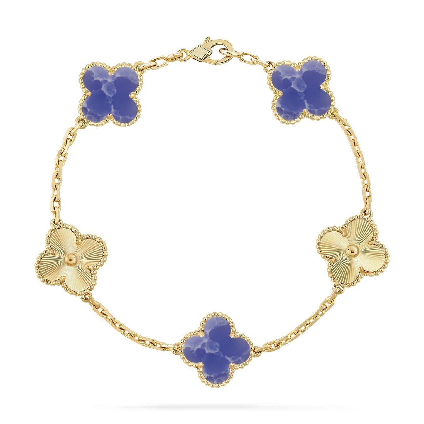 [Renovia Jewelry]CLOVER 5 MOTIF BLUE VEINS BRACELET COLLECTION