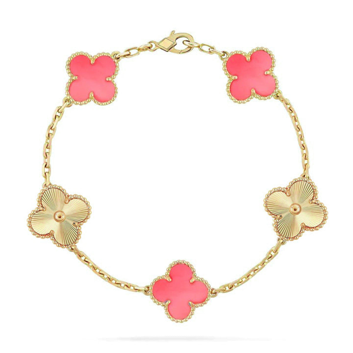 [Renovia Jewelry] CLOVER 5 MOTIFS  PINK MOP BRACELET COLLECTION