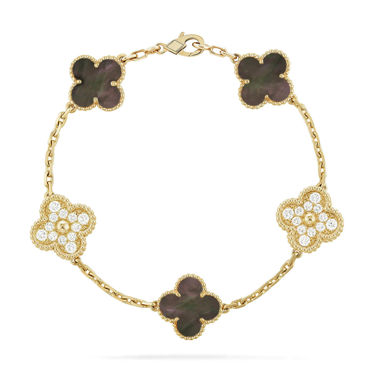 [Renovia Jewelry] CLOVER 5 MOTIF GRAY MOP BRACELET COLLECTION
