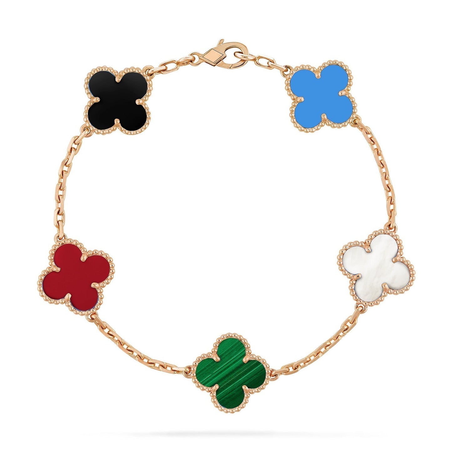 [Renovia Jewelry]CLOVER 5 MOTIFS MULTICOLOR BRACELET