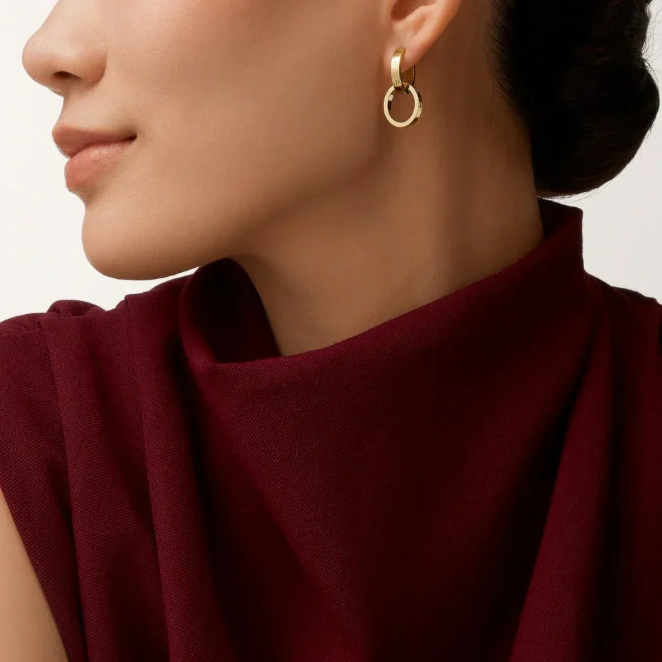 [Renovia Jewelry]LOVE 3.3MM DANGLE EARRINGS
