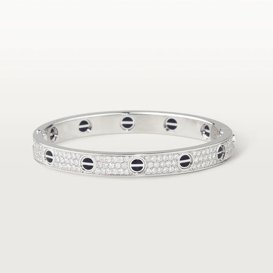 [Renovia Jewelry]LOVE BRACELET 6.1MM DIAMOND-PAVED CERAMIC