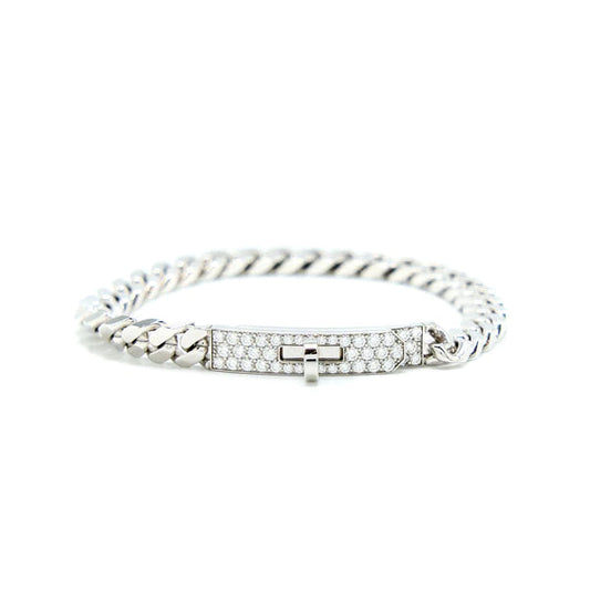 [Renovia Jewelry]KELLY CHAIN SILVER DIAMOND BRACELET