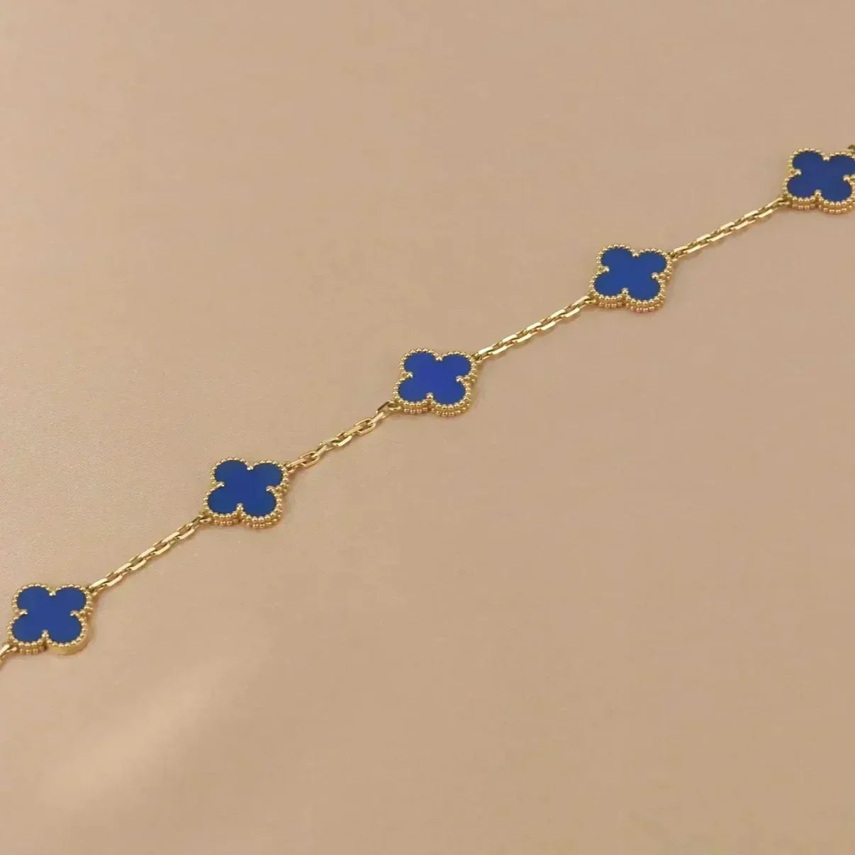 [Renovia Jewelry] CLOVER 5 MOTIF BLUE AGATE BRACELET COLLECTION