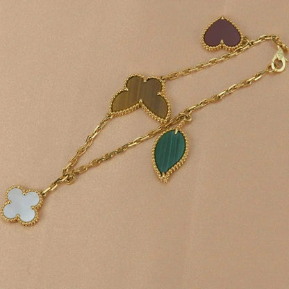 [Renovia Jewelry]LUCKY SPRING 5 MOTIF GOLD BRACELET
