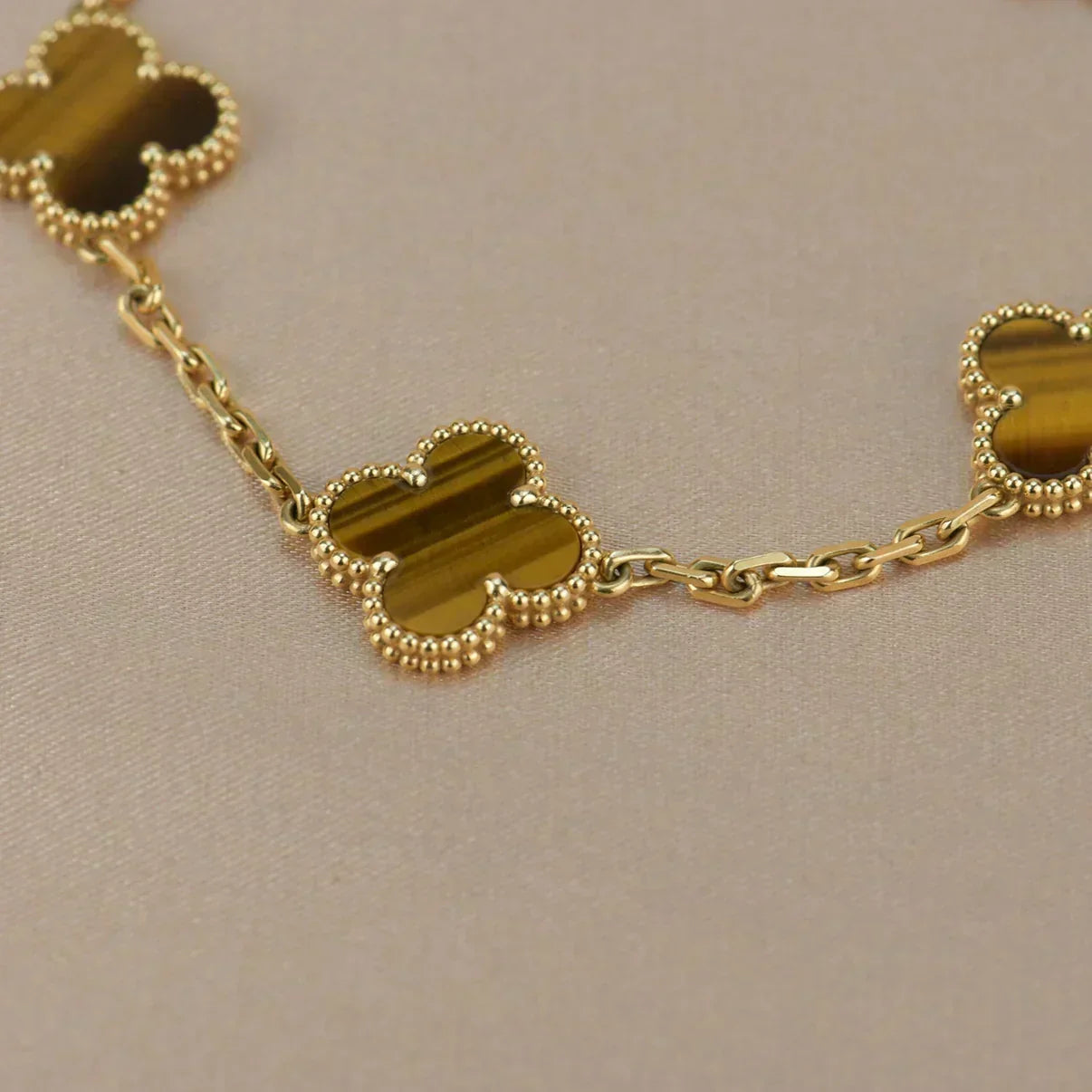[Renovia Jewelry] CLOVER 5 MOTIFS TIGER EYE BRACELET COLLECTION