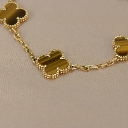 [Renovia Jewelry] CLOVER 5 MOTIFS TIGER EYE BRACELET COLLECTION