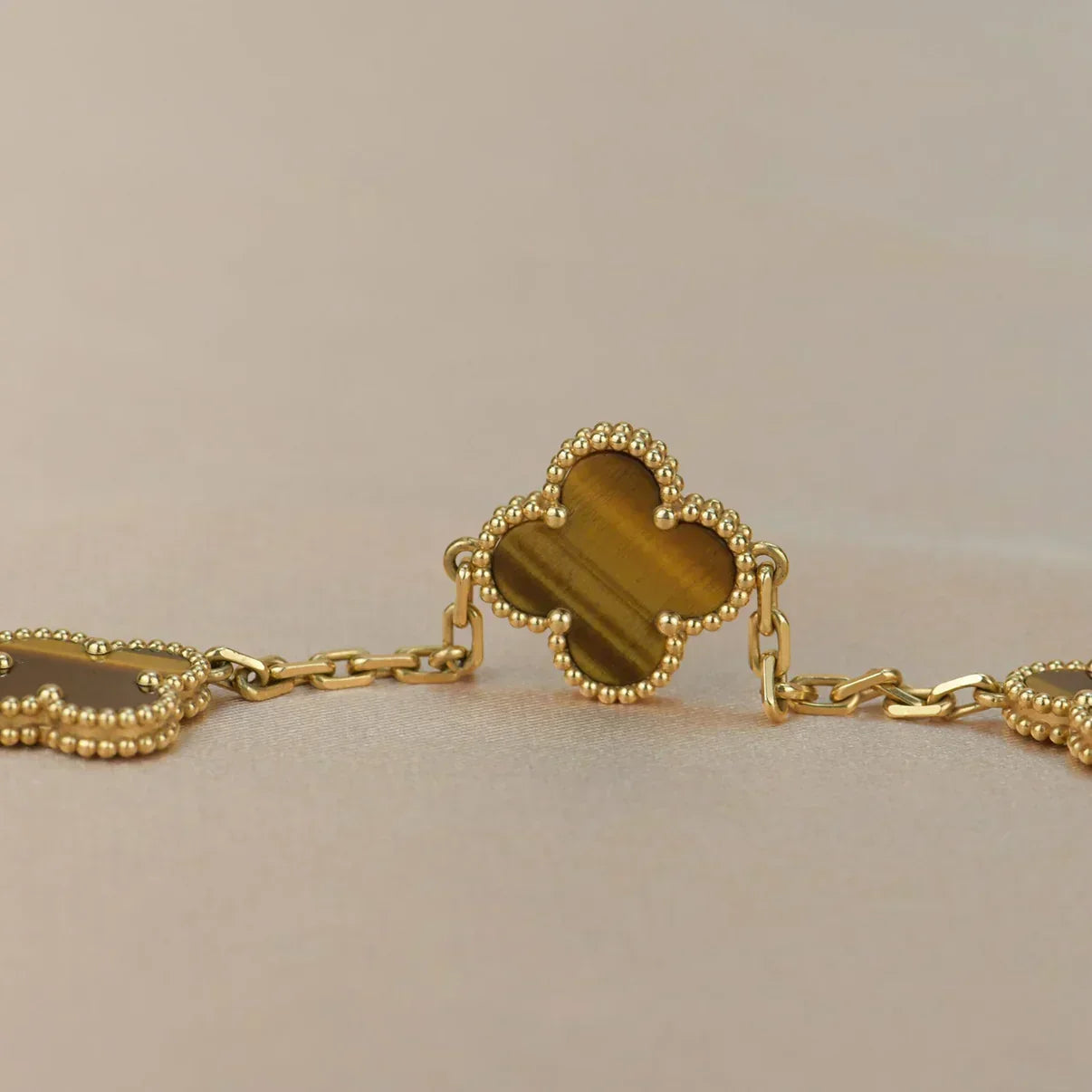 [Renovia Jewelry] CLOVER 5 MOTIFS TIGER EYE BRACELET COLLECTION
