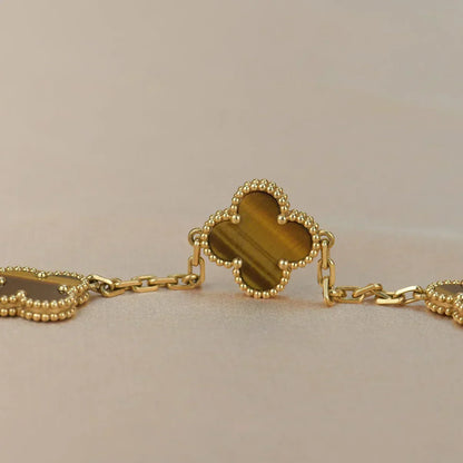 [Renovia Jewelry] CLOVER 5 MOTIFS TIGER EYE BRACELET COLLECTION