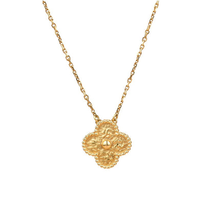 [Renovia Jewelry]CLOVER 15MM  BRONZING NECKLACE