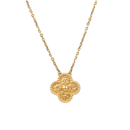 [Renovia Jewelry]CLOVER 15MM  BRONZING NECKLACE