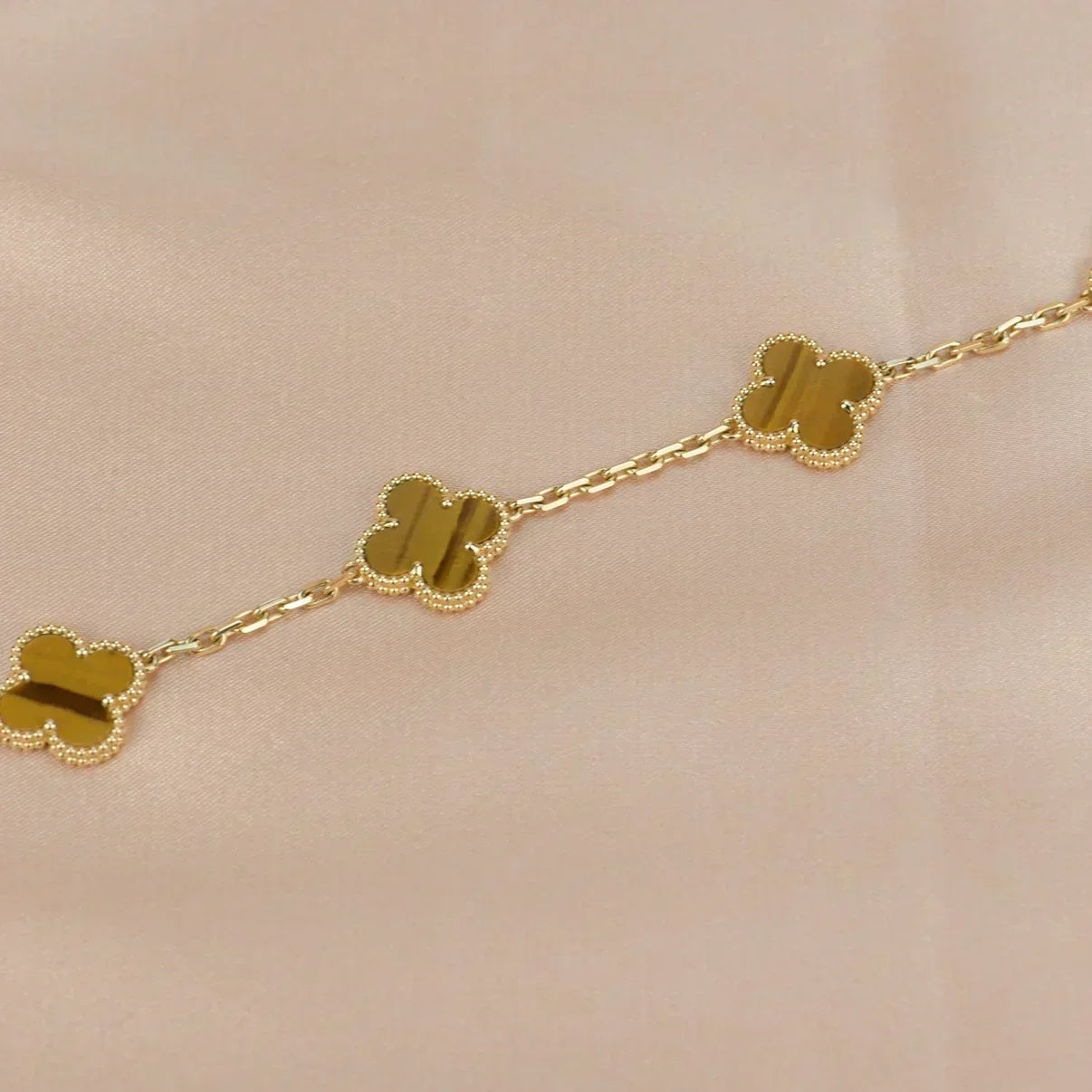 [Renovia Jewelry] CLOVER 5 MOTIFS TIGER EYE BRACELET COLLECTION