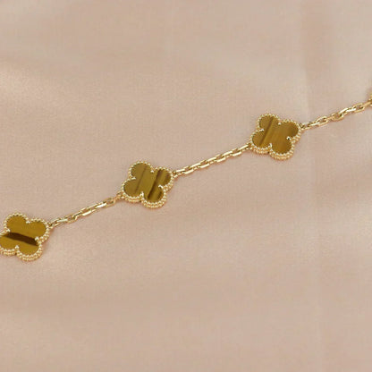 [Renovia Jewelry] CLOVER 5 MOTIFS TIGER EYE BRACELET COLLECTION