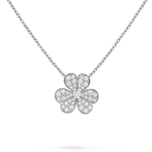 [Renovia Jewelry]CLOVER DIAMOND NECKLACE SILVER
