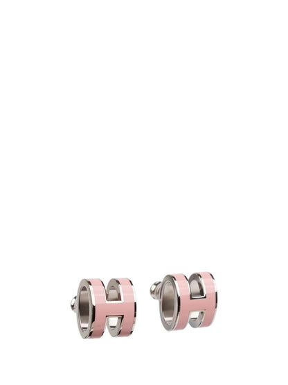 [Renovia Jewelry]MINI POP H SILVER EARRINGS PINK
