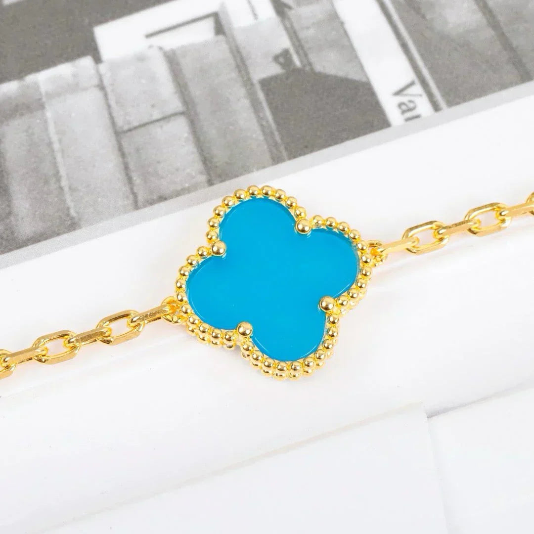 [Renovia Jewelry] CLOVER 5 MOTIF TURQUOISE BRACELET COLLECTION