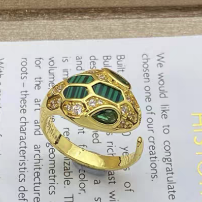 [Renovia Jewelry]BRAND NEW ASSORTED SNAKE HEAD MALACHITE RINGS