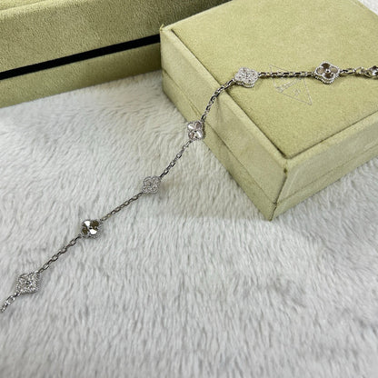 [Renovia Jewelry]CLOVER 6 MOTIF DIAMOND LASER BRACELET