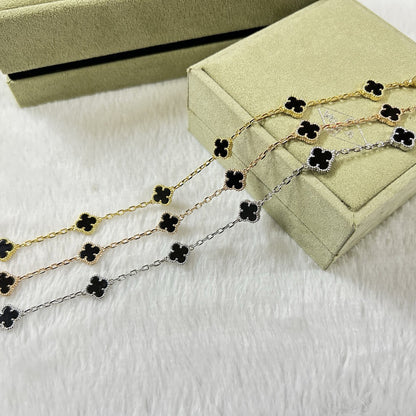 [Renovia Jewelry]CLOVER 6 MOTIF  ONYXS BRACELET