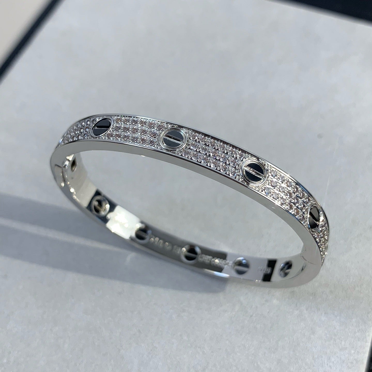 [Renovia Jewelry]LOVE BRACELET 6.1MM DIAMOND-PAVED CERAMIC