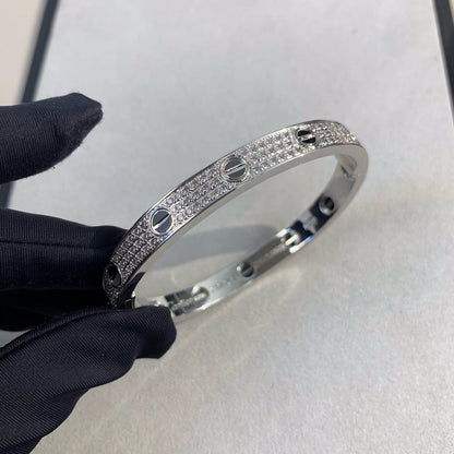 [Renovia Jewelry]LOVE BRACELET 6.1MM DIAMOND-PAVED CERAMIC