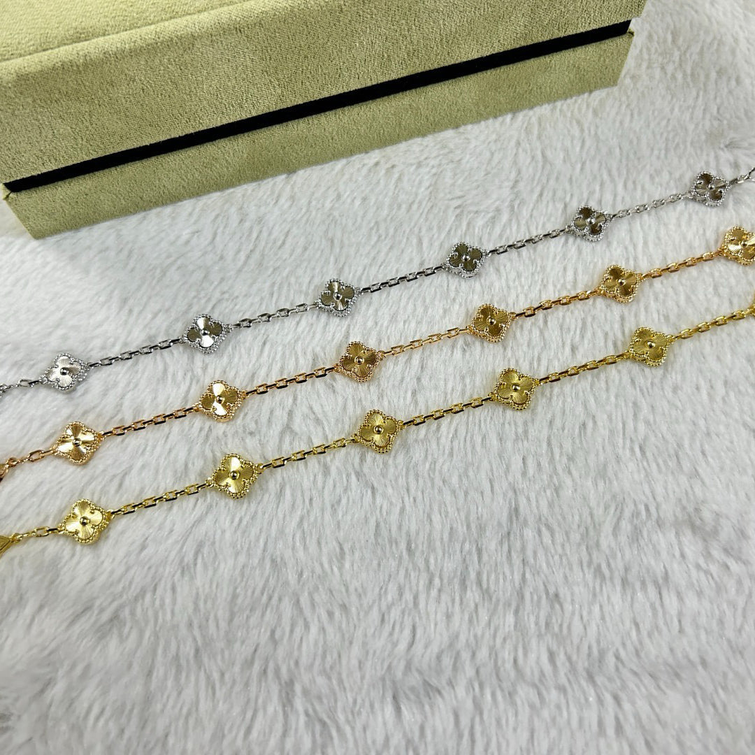 [Renovia Jewelry]CLOVER 6 MOTIF DIAMOND BRACELET